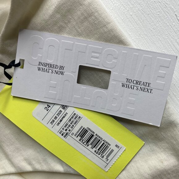 Future Collective Dress Linen Blend Cream Size 24 - Picture 12 of 13